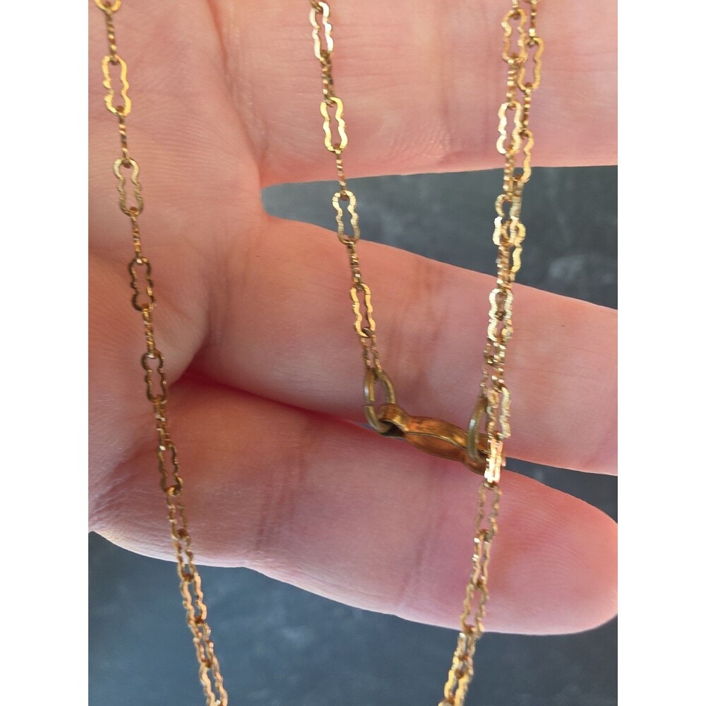 Gold Tone Metal Chain Necklace Vintage Costume Jewelry READ Description